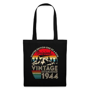 Original Vintage Établi En 1944 Anniversaire - Sac en tissu - noir - Devant