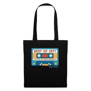 1977 Vintage Vintage Retro Cadeau D’anniversaire - Sac en tissu - noir - Devant