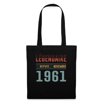 Légendaire Depuis Novembre 1961 Anniversaire - Sac en tissu - noir - Devant