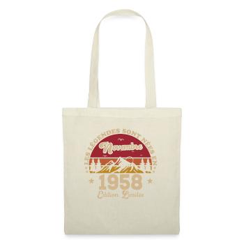 Les Légendes Sont Nées En Novembre 1958 - Sac en tissu - nature - Devant