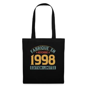Fabriqué En Novembre 1998 Édition Limitée - Sac en tissu - noir - Devant