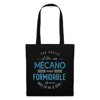 mécanisien mécano formidable - Sac en tissu - noir - Devant