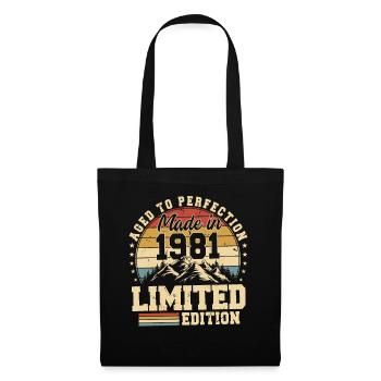 Vieilli À La Perfection Fabriqué En 1981 - Sac en tissu - noir - Devant