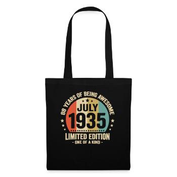 July 1935 88 Years Anniversary Vintage Gift - Tote Bag - black - Front