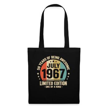 July 1967 56 Years Anniversary Vintage Gift - Tote Bag - black - Front