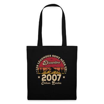 Les Légendes Sont Nées En Décembre 2007 - Sac en tissu - noir - Devant