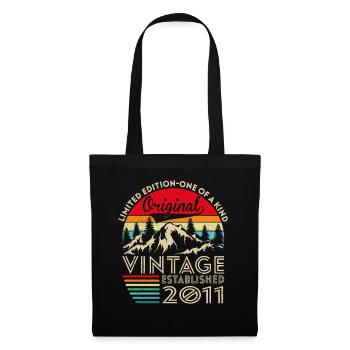 Original Vintage Established in 2011 Anniversary - Tote Bag - black - Front