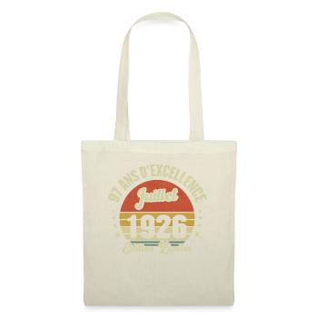 Juillet 1926 97 Ans Anniversaire Vintage Cadeau - Sac en tissu - nature - Devant