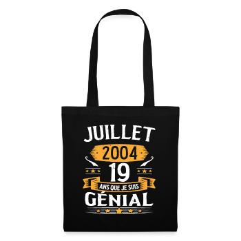 July 2004 19 years that I am awesome gift - Tote Bag - black - Front