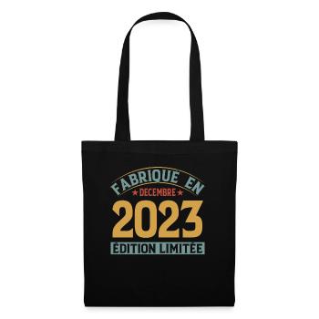 Fabriqué En Décembre 2023 Édition Limitée - Sac en tissu - noir - Devant
