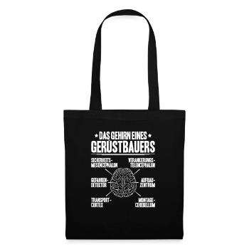 Gerüstbauer Gerüstbau Gerüstmonteur Scaffolder - Stoffbeutel - Schwarz - Vorne