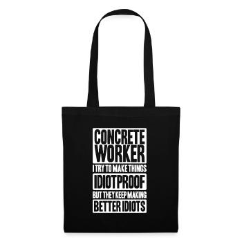 Betonbauer Stahlbetonbauer Ouvrier du béton - Sac en tissu - noir - Devant