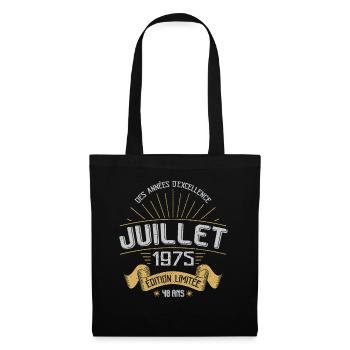 Juillet 1975 48 Ans Anniversaire Vintage Cadeau - Sac en tissu - noir - Devant