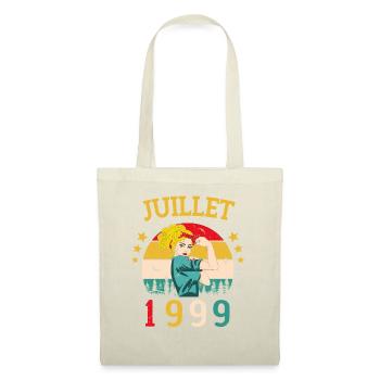 Juillet 1999 Anniversaire Vintage Happy Birthday - Sac en tissu - nature - Devant