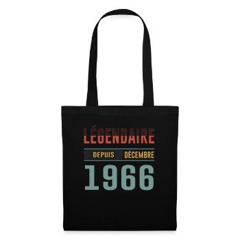 Légendaire Depuis Décembre 1966 Anniversaire - Sac en tissu - noir - Devant