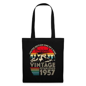 Original Vintage Établi En 1957 Anniversaire - Sac en tissu - noir - Devant