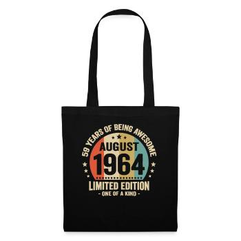 August 1964 59 Years Birthday Vintage Gift - Tote Bag - black - Front