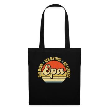 Grandpa Gifts Funny Grandad Gift Idea Saying - Stoffbeutel - Schwarz - Vorne
