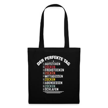 Funny Gamer Gaming Clothing Gift Der Perfekte Tag - Stoffbeutel - Schwarz - Vorne