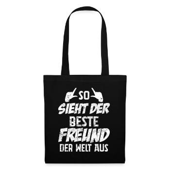 So Sieht Der Beste Freund Der Welt Aus - Stoffbeutel - Schwarz - Vorne