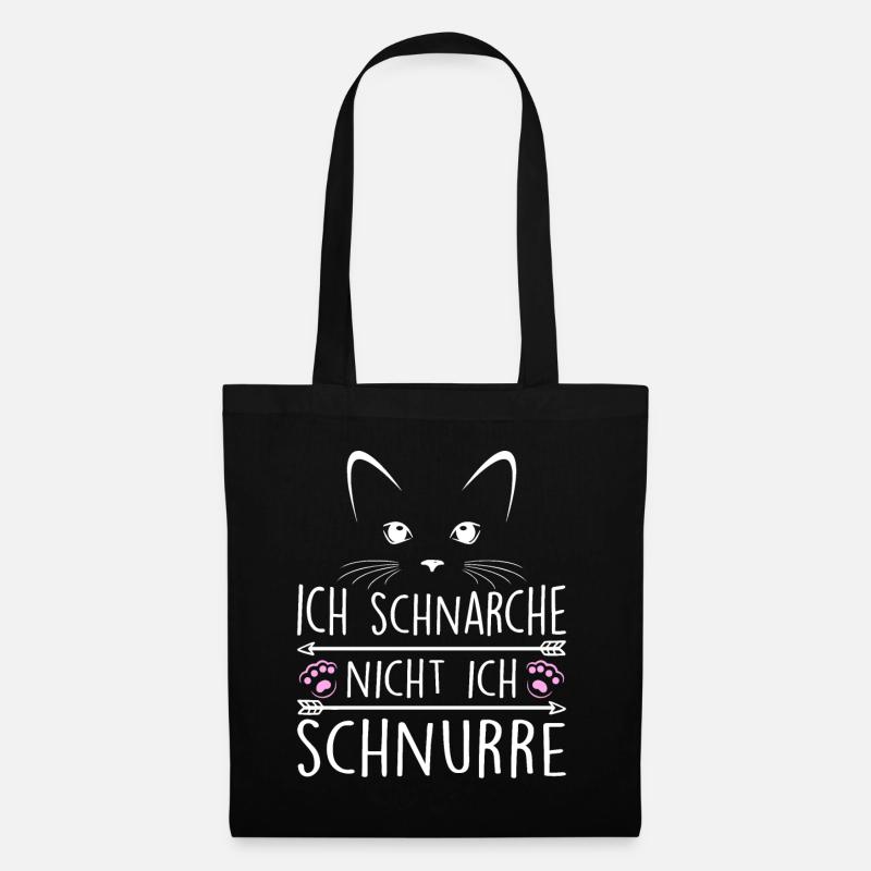 Ich Schnarche Nicht Ich Schnurre - Stoffbeutel - Schwarz