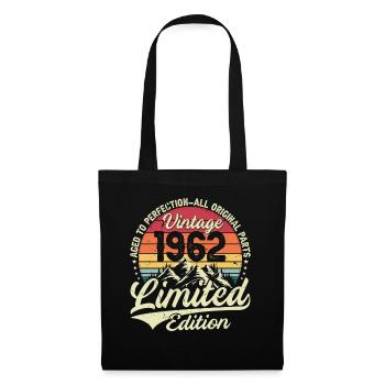 Vintage Geburtstagsgeschenk 1962 Limited Edition - Stoffbeutel - Schwarz - Vorne