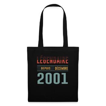 Légendaire Depuis Décembre 2001 Anniversaire - Sac en tissu - noir - Devant