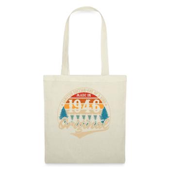 Vintage Geburtstag Geschenkidee Original 1946 - Stoffbeutel - Natur - Vorne