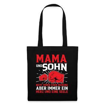 Mama Und Sohn - Stoffbeutel - Schwarz - Vorne