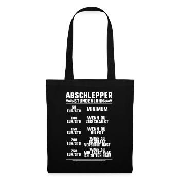 Abschlepper Abschleppdienst Tow Truck Driver - Stoffbeutel - Schwarz - Vorne