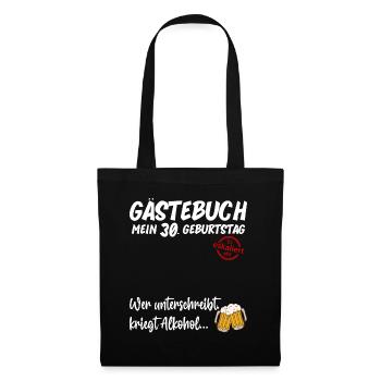 30th Birthday Man Woman 1991 Ladies Men 30 Years - Stoffbeutel - Schwarz - Vorne