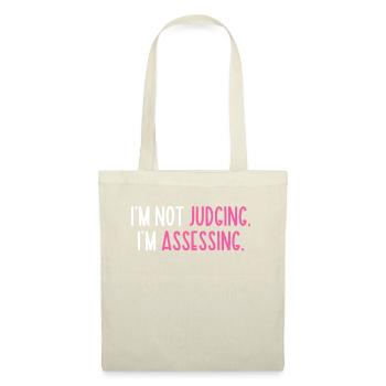 Je ne juge pas que j’évalue drôle - Sac en tissu - nature - Devant