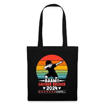 Bääm Großer Bruder Funny Brother 2024 Gift - Stoffbeutel - Schwarz - Vorne