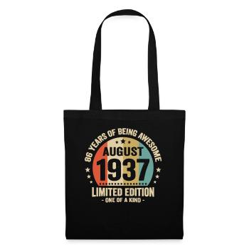 August 1937 86 Years Anniversary Vintage Gift - Tote Bag - black - Front