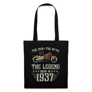 L'homme Le Mythe La Légende Né En 1937 Cadeau - Sac en tissu - noir - Devant