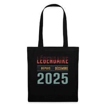 Légendaire Depuis Décembre 2025 Anniversaire - Sac en tissu - noir - Devant