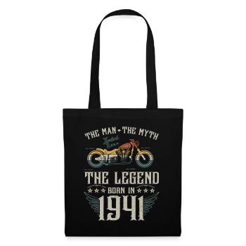 L'homme Le Mythe La Légende Né En 1941 Cadeau - Sac en tissu - noir - Devant