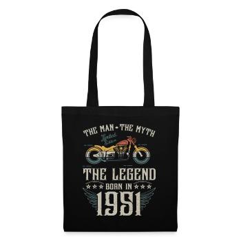 L'homme Le Mythe La Légende Né En 1951 Cadeau - Sac en tissu - noir - Devant
