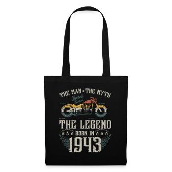 L'homme Le Mythe La Légende Né En 1943 Cadeau - Sac en tissu - noir - Devant