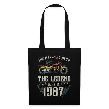 L'homme Le Mythe La Légende Né En 1987 Cadeau - Sac en tissu - noir - Devant
