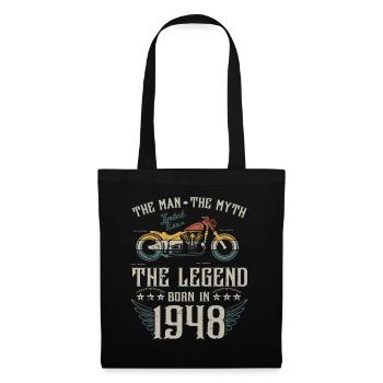 L'homme Le Mythe La Légende Né En 1948 Cadeau - Sac en tissu - noir - Devant