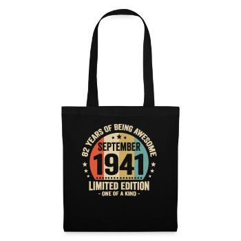 September 1941 82 Years Old Birthday Vintage Gift - Tote Bag - black - Front