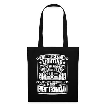 Veranstaltungstechniker Event Technician - Tote Bag - black - Front