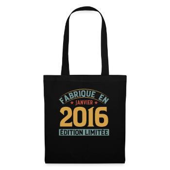 Fabriqué En Janvier 2016 Édition Limitée - Sac en tissu - noir - Devant