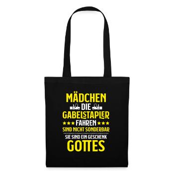 Staplerfahrer Gabelstaplerfahrer Forklift Operator - Stoffbeutel - Schwarz - Vorne