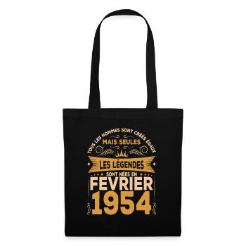 Les Légendes Sont Nées En Février 1924 - Sac en tissu - noir - Devant