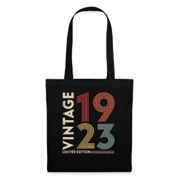 Original 1923 Vintage Vintage Anniversaire Rétro - Sac en tissu - noir - Devant