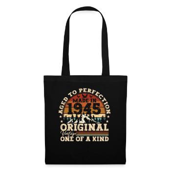 Né 1945 Vintage Anniversaire Rétro Cadeau - Sac en tissu - noir - Devant