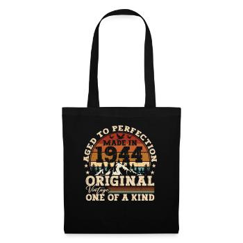 Né 1944 Vintage Anniversaire Rétro Cadeau - Sac en tissu - noir - Devant
