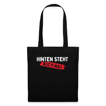 Hinten Steht Auch Was - Stoffbeutel - Schwarz - Vorne